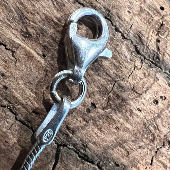 🔥Host Pick🔥Large Israel Eilat Stone Pendant Necklace Sterling Green Turquoise 2” - Picture 11 of 12